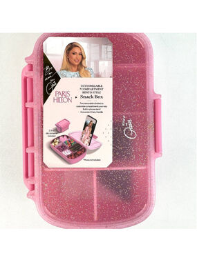 New Bento Box, Pink, Glitter, Phone holder, Snackale, Snack Box Paris Hilton